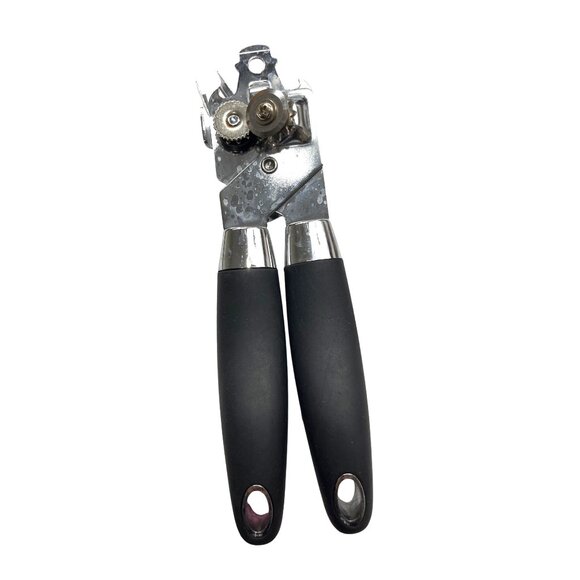 Heavy-Duty Manual Can Opener With Black Non-Slip Handles/Stainless Steel Blades - Picture 1 of 4